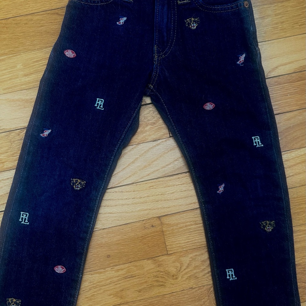 Adorable Ralph Lauren Polo embroidered jeans 4T